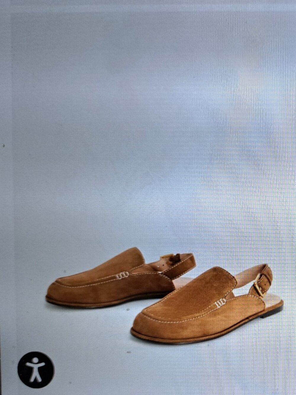 BODEN Golden Brown Suede Slingback Clog Flats - Size: US 9/EU 40 - Picture 4 of 4
